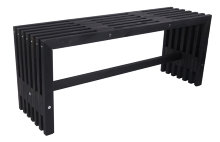 Trallebænk Atlanta sort 110 x 32,5 cm - Sunlife